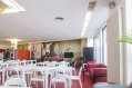 Breakfast Lounge in Abigails Hostel in Dublin Tables in the Breakfast Area in Youth Hostel Lounge