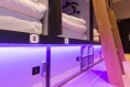 POD security lockers in Dublin Hostel Security Lockers and shooes shalves in pods in hostel room