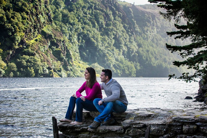 A couple enjoying the gorgeous views in Glendalough